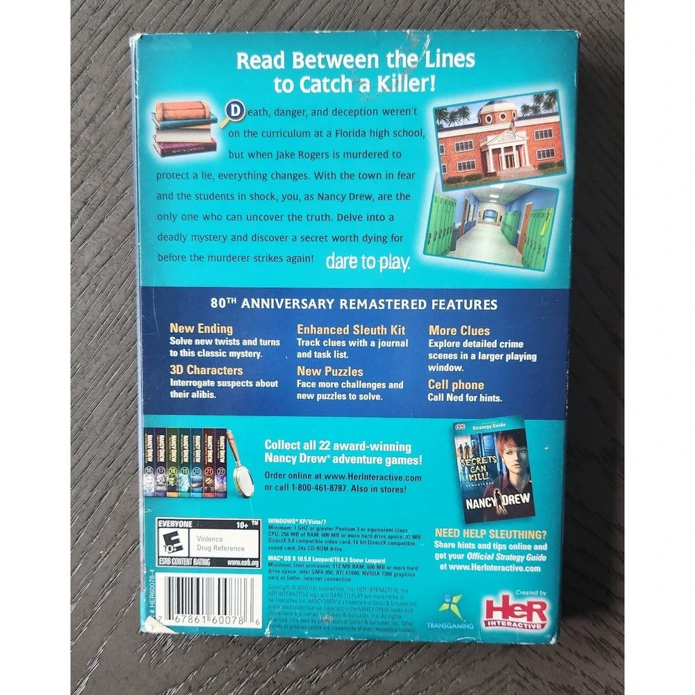 Nancy Drew Secrets Can Kill Remastered PC Mac CD-ROM Her Interactive 80th Anniv